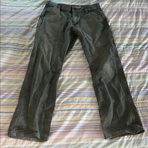 Carhartt Men's Dark Gray Straight-Leg Carpenteur Pants 33x34
